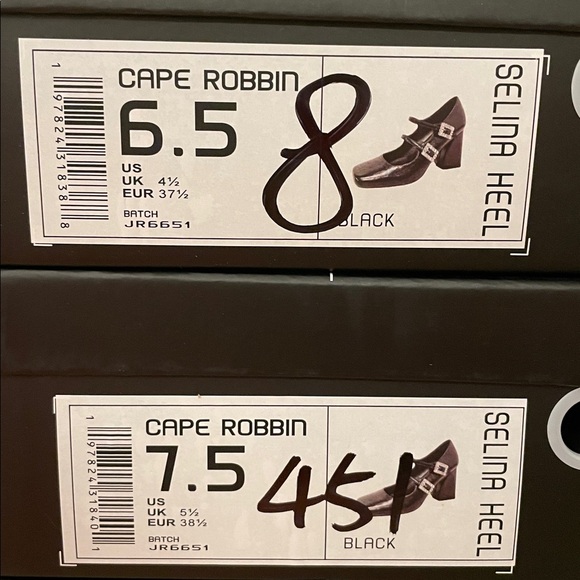 •CAPE ROBBIN• “Selina” Double Strap Mary Jane Heels - Black // NIB - Picture 14 of 16